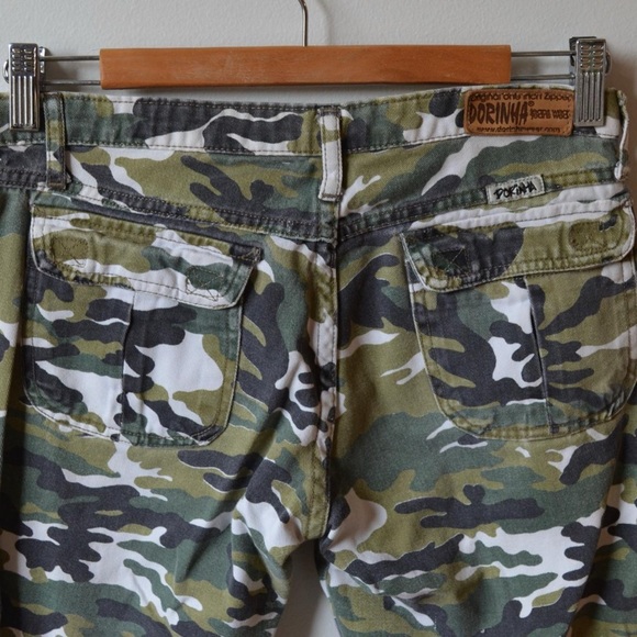 Y2k vintage camouflage Dorinha jeans cargo pants capri - Picture 7 of 7